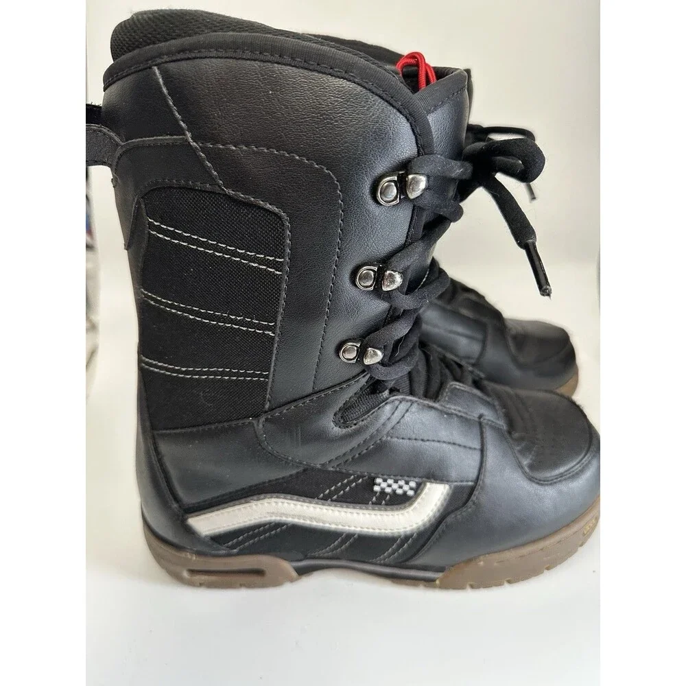 Vans Mantra Snowboard Boots Mens Size 10 Black Gum Sole Lace Up Snowboarding